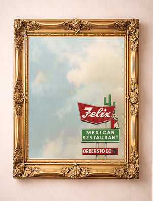Felix Restaurant Houston Art Print — Texas Sky and Clouds Wall Art | Betsy Crum Art