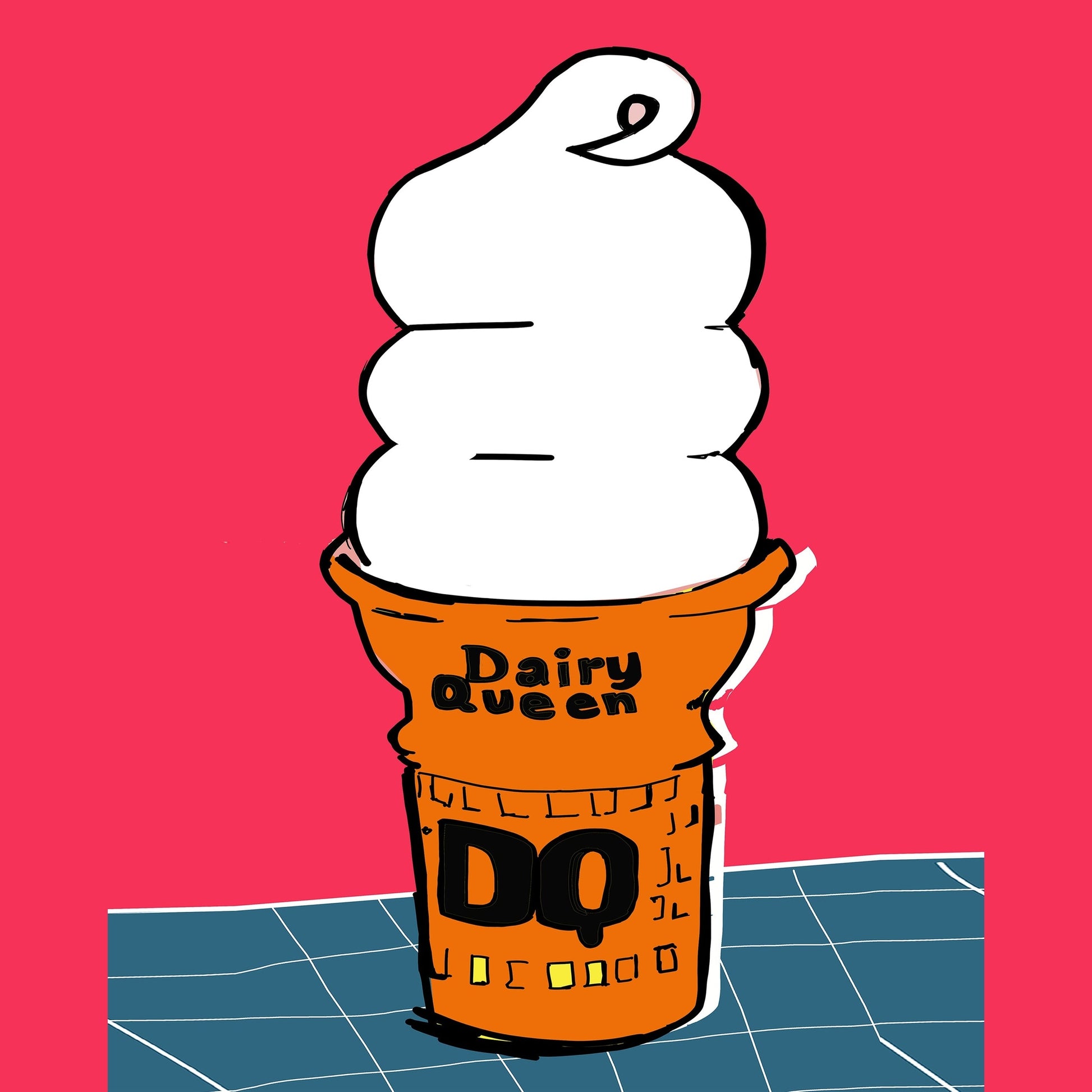 Ice Cream Cone Home Decor Art Print | Betsy Crum | Crum Art Crum Art