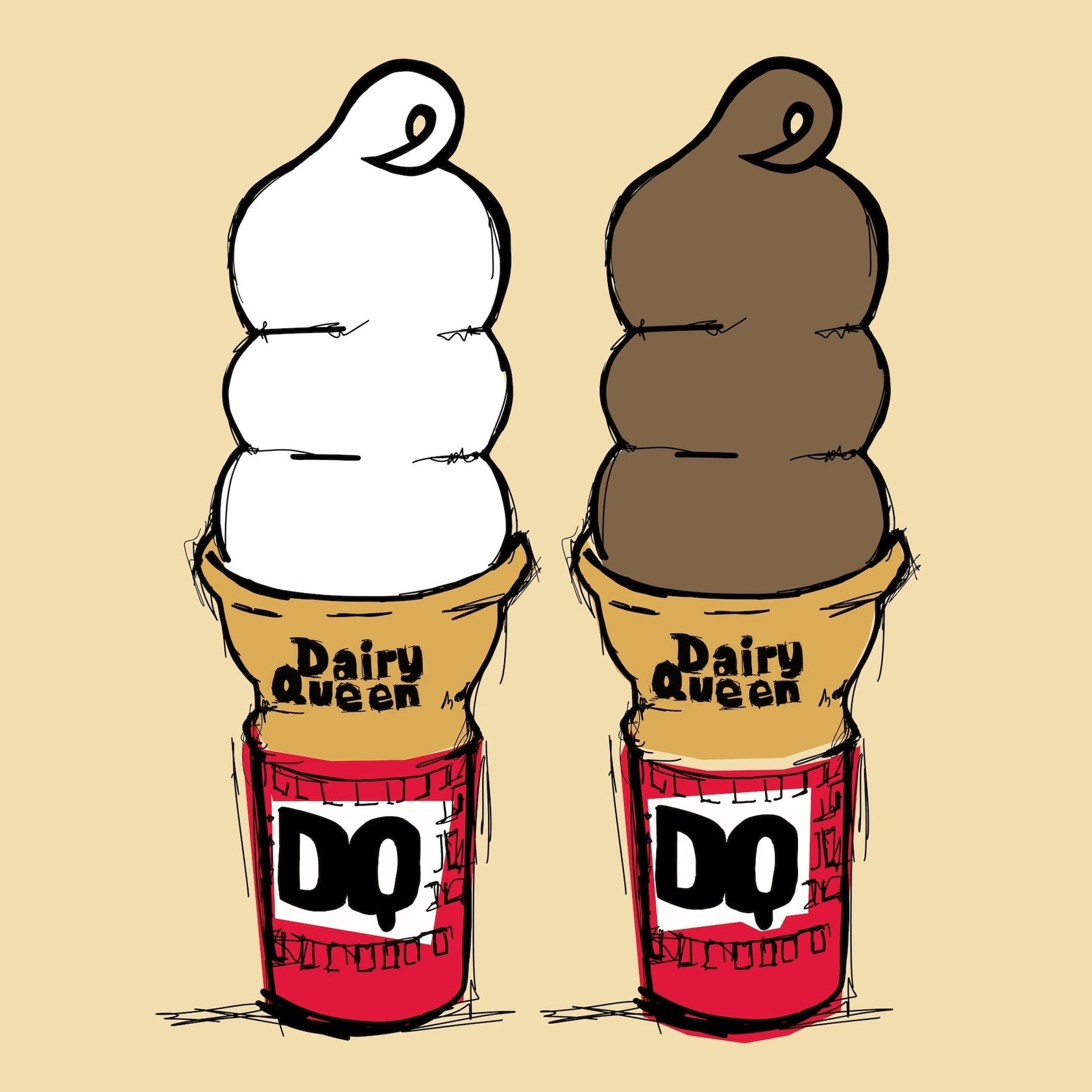 Ice Cream Pop Art Print | Ice Cream Decor | Betsy Crum Art Crum Art