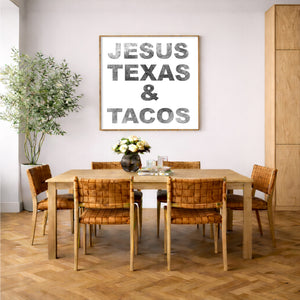 Cool Christian Art Print - Jesus Texas & Tacos Print | Betsy Crum