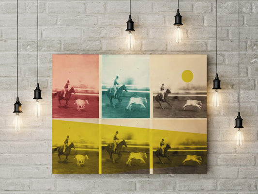 Cowboy Art | Western Prints | Rancher JY Crum - West Texas Calf Roping at Tin Top Ranch Print | Crum Art