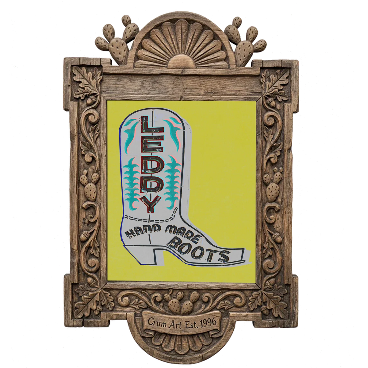 Leddy Boot Green — one of the 3 prints in The Leddy Set | Crum Art