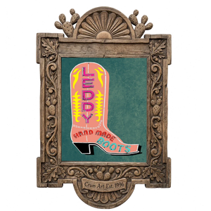 Leddy Boots Pink — one of the 3 prints in The Leddy Set | Crum Art