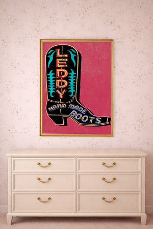 Fort Worth Leddy Grid Pink 8X10Jpg shown framed by Crum Art