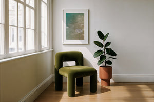 Massey's Fort Worth art print by Betsy Crum — framed with velvet mat