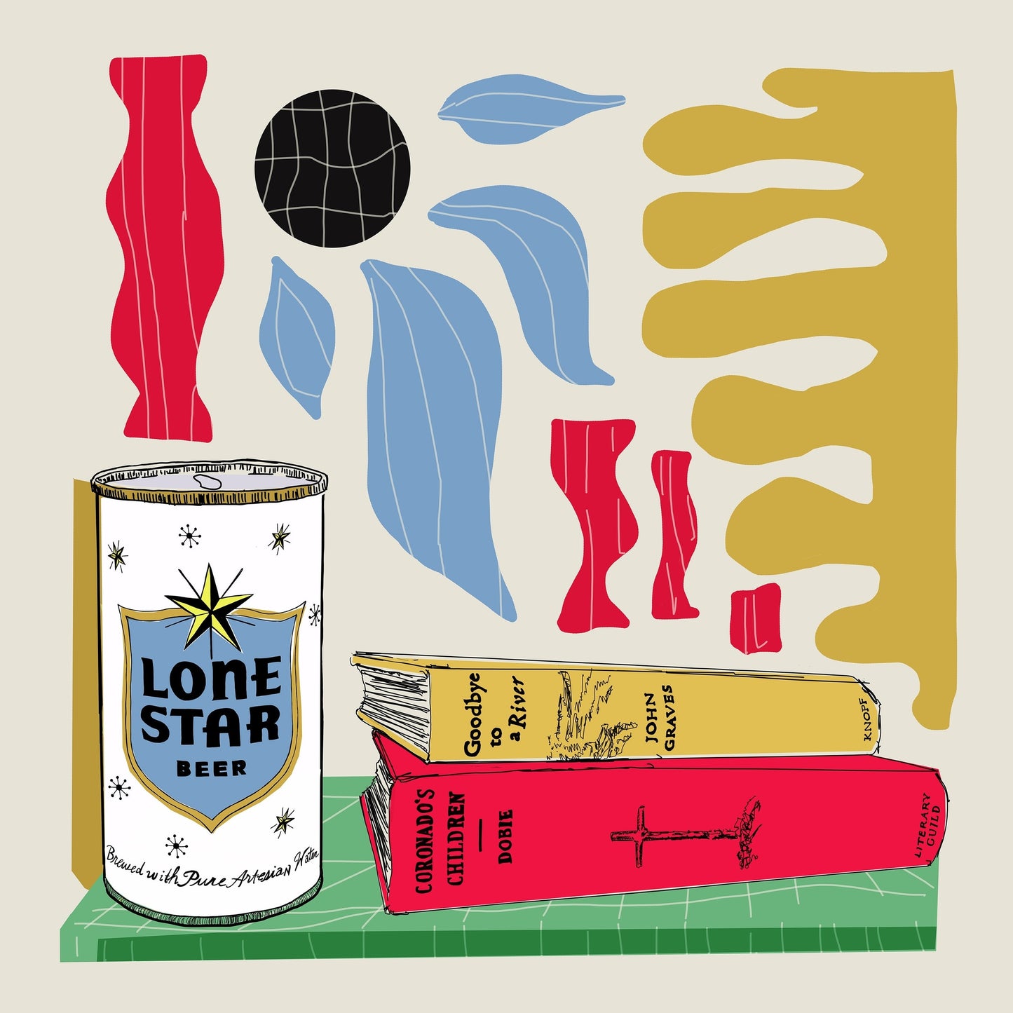 Matisse y Tejas Texas Collage Print | Betsy Crum | Crum Art Crum Art