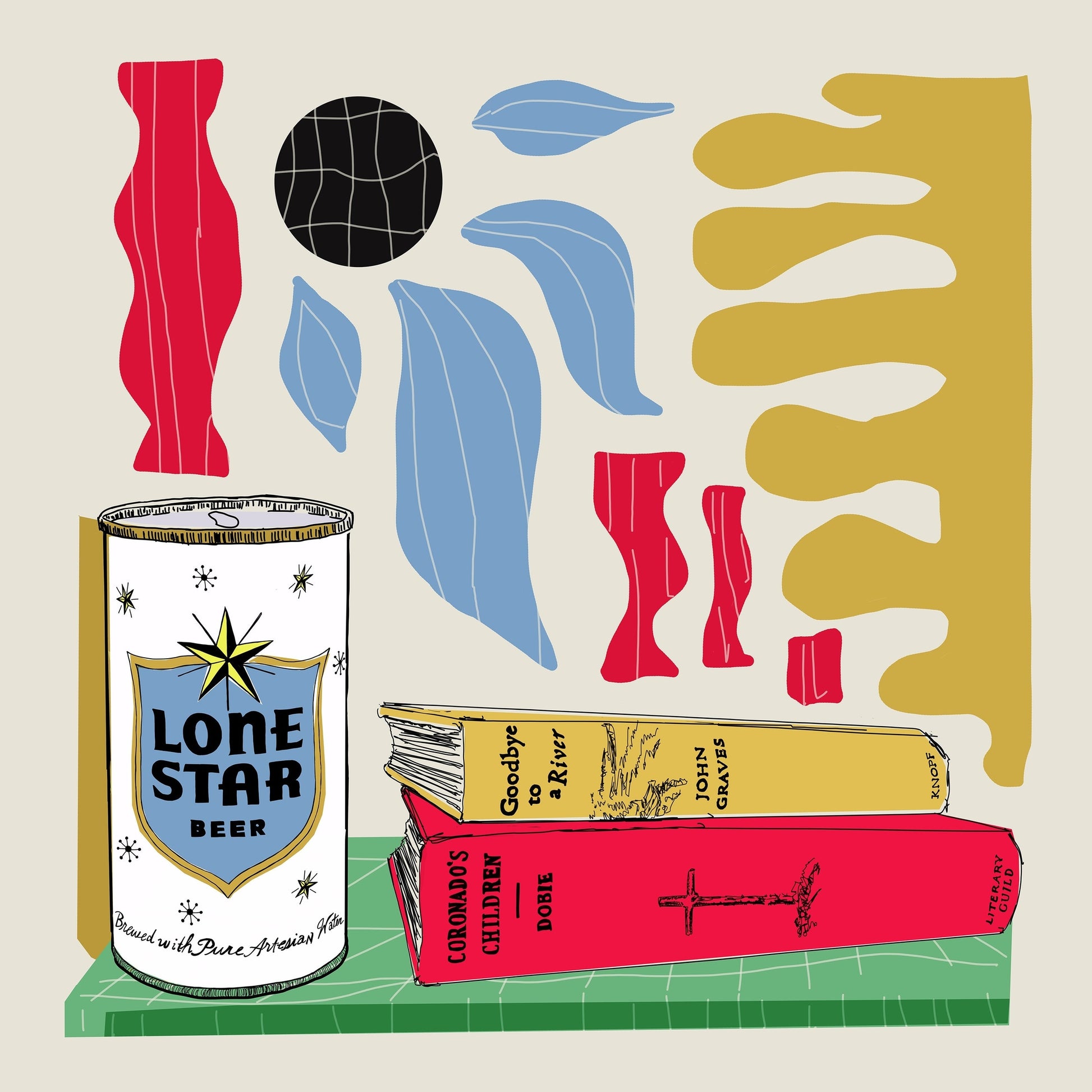 Matisse y Tejas Texas Collage Print | Betsy Crum | Crum Art Crum Art