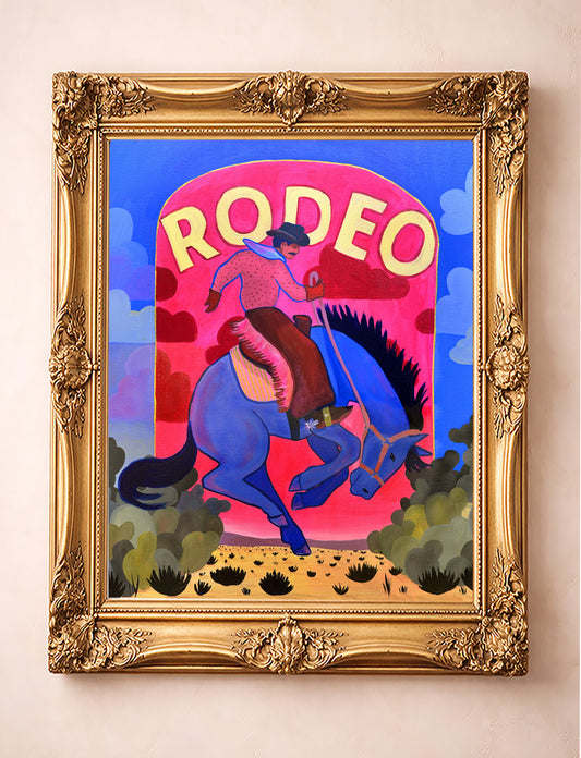 Rodeo Art | Rodeo Sign Bronco Buster | Caya Crum
