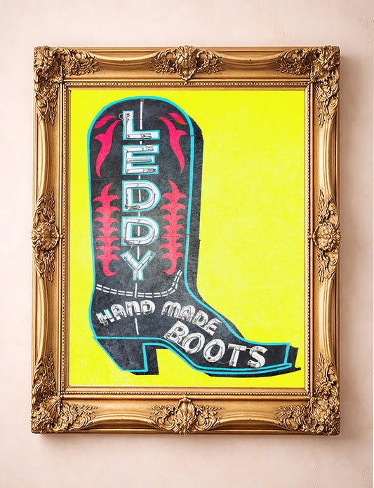 Leddy Boot Yellow Print — one of the 3 prints in The Yellow Set | Crum Art