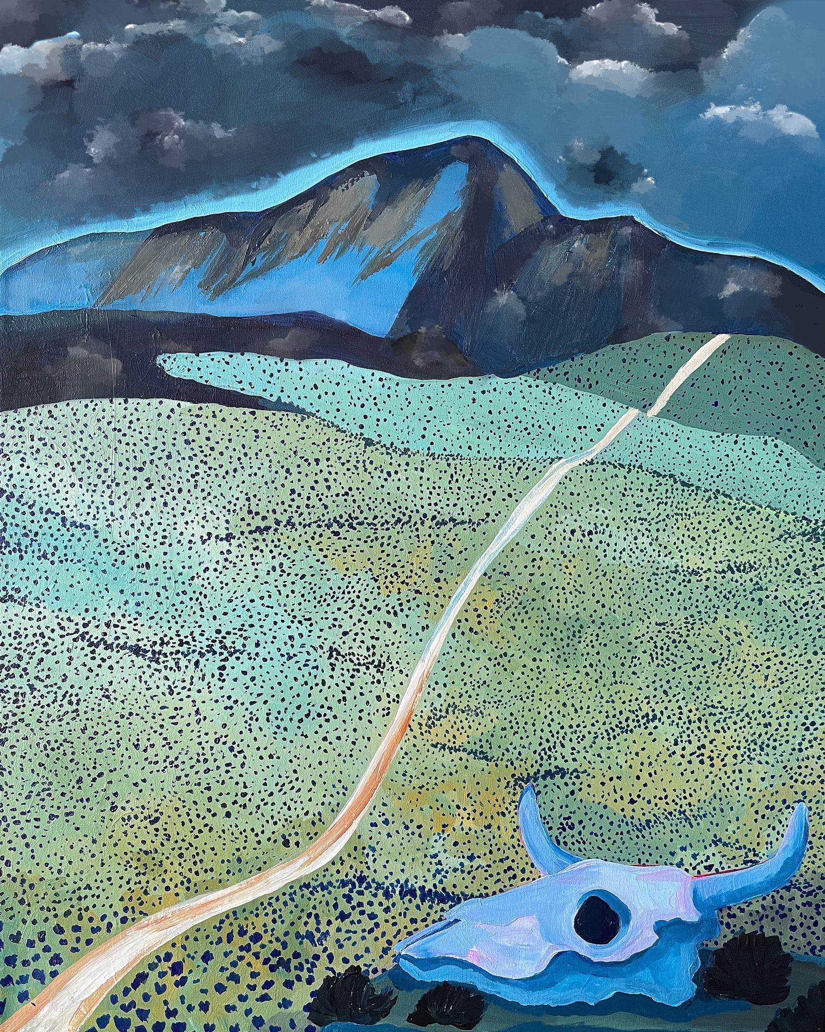 New Mexico Mountain and Field Landscape Print | Caya Crum Art Crum Art