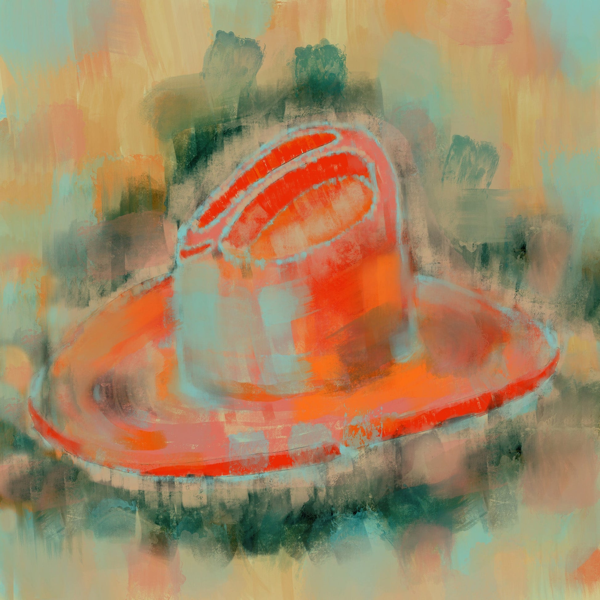 Pastel Cowboy Hat Classic Western Art Print | Betsy Crum Art