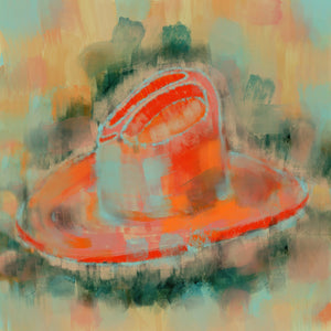 Pastel Cowboy Hat Classic Western Art Print | Betsy Crum Art Crum Art