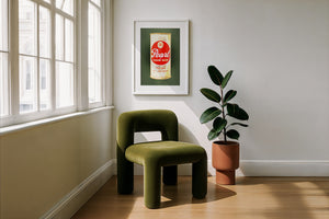 Pearl Bottle Last Light bar wall art print by Betsy Crum — framed with velvet mat