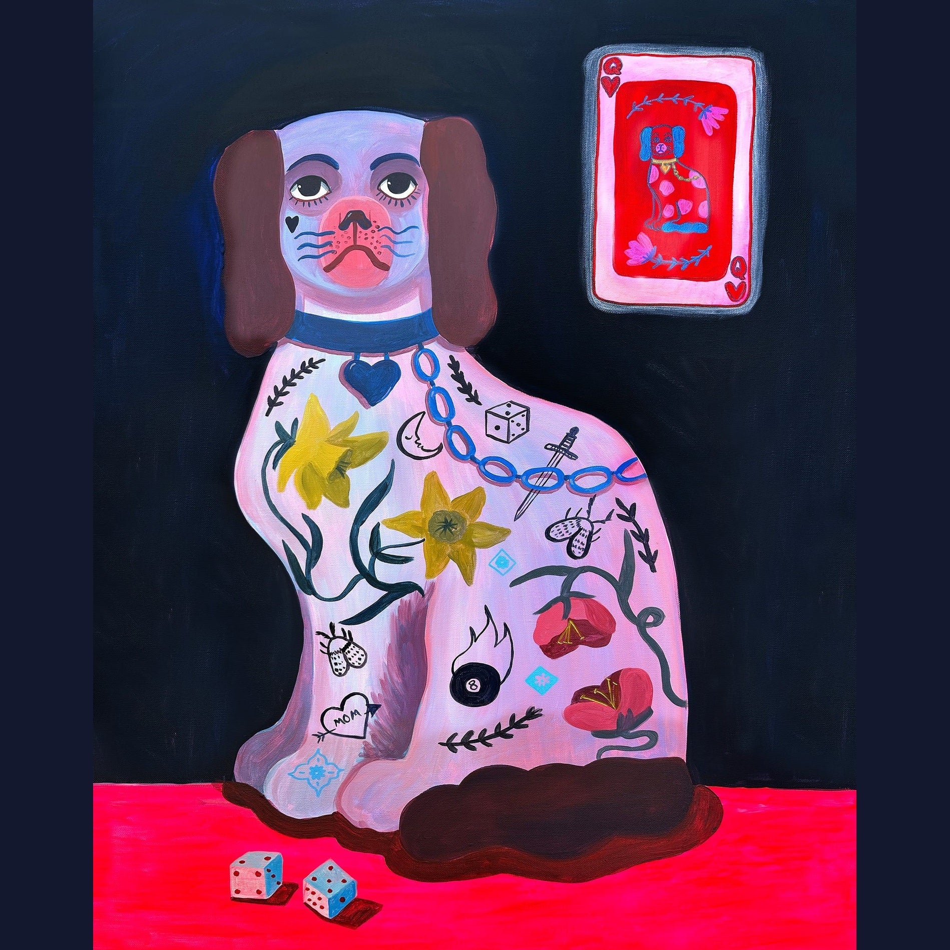 Preppy Dog Art Print | Caya Crum Art Crum Art