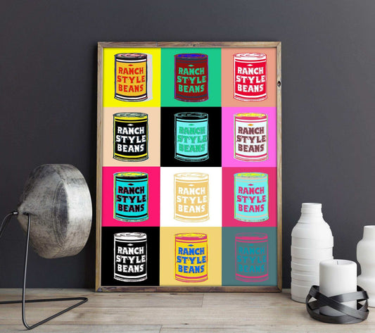 Ranch Style Beans Warhol Style Print Texas Art Crum Art art print by Betsy Crum