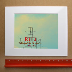 Starlight Lounge Night Sky Big Bend art print by Betsy Crum — horizontal room scene