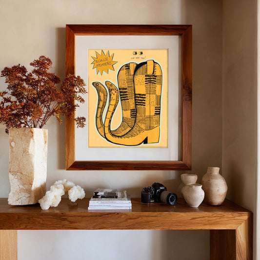 Roach Stompers Boots Print | Western Decor | Caya Crum Art