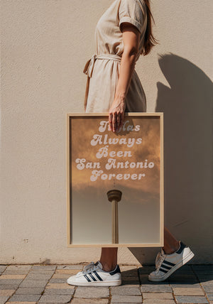 Forever Hemisfair San Antonio art print by Betsy Crum — framed with velvet mat