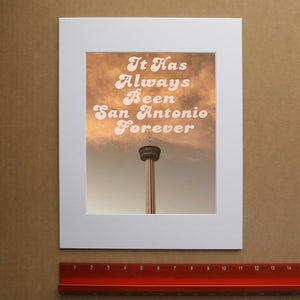 San Antonio Forever Tower of the Americas art print by Betsy Crum, hand-signed vertical fine art print