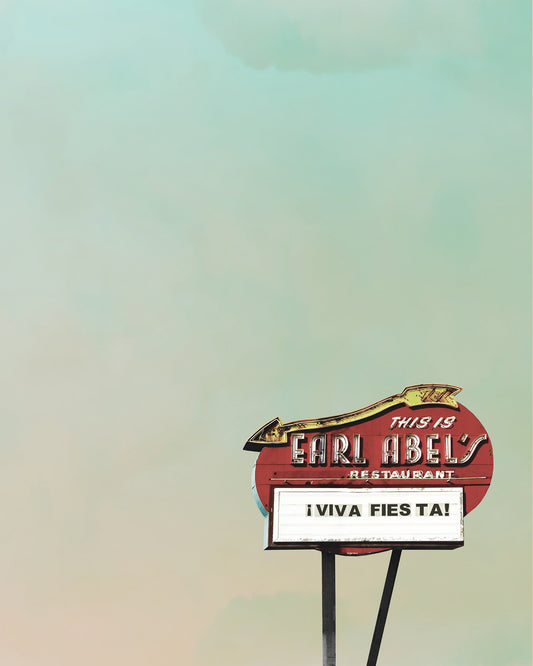 San Antonio Art - Earl Abel’s Viva Fiesta Marquee Big Sky Print | Betsy Crum Art
