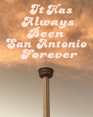 San Antonio Art - San Antonio Forever Big Sky Hemisfair Tower Print | Betsy Crum Art Crum Art