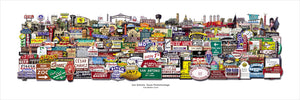 San Antonio Art - San Antonio Photomontage Long Format Print | Carl Crum Art Crum Art