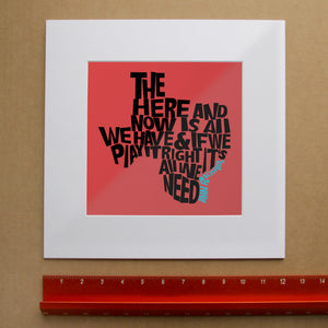 Ann Richards Quote Print shown as a matted art print by Crum Art — square matted print, available at crumart.com. This museum quality print is made right here in Texas.