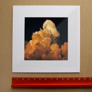Thunderhead at Sunset cloud art print by Betsy Crum shown matted in white