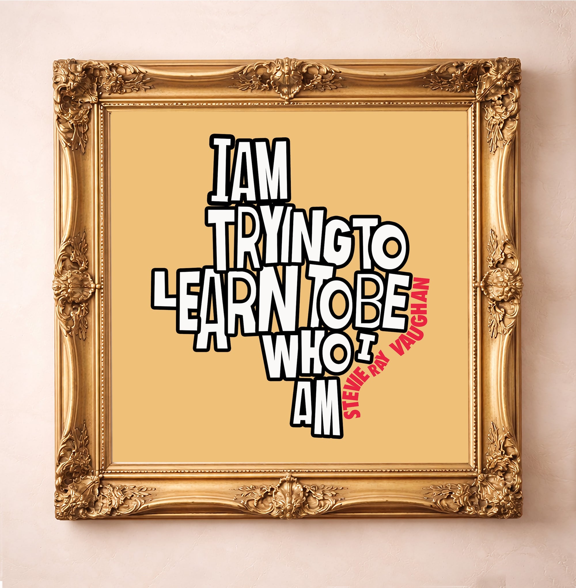 Texas Music Art - Stevie Ray Vaughan Quote Print | Betsy Crum