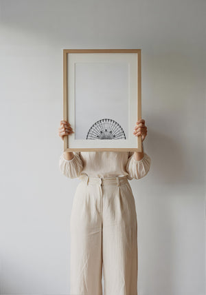 Texas Star Ferris Wheel Texas art print by Betsy Crum — framed with velvet mat