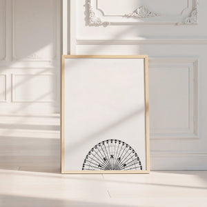 Texas Star Ferris Wheel Texas art print by Betsy Crum — neutral frame room mockup