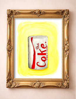 Diet Coke Painting diet coke art print by Tavi Crum — in a gold frame