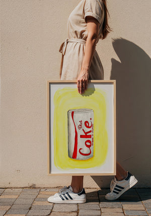 Diet Coke Painting diet coke art print by Tavi Crum — framed with velvet mat