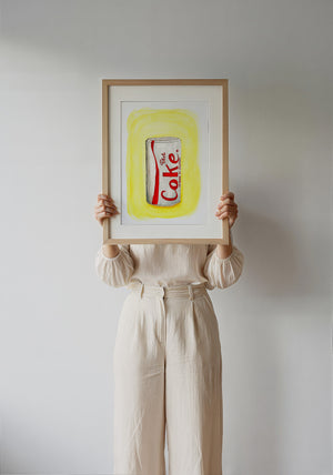 Diet Coke Painting diet coke art print by Tavi Crum — framed with velvet mat