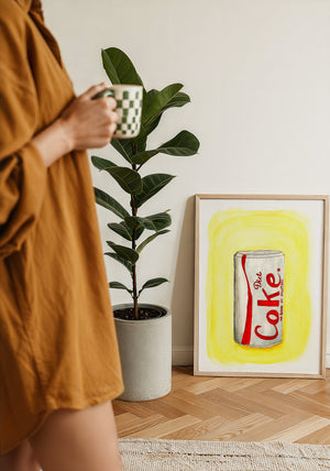 Diet Coke Painting diet coke art print by Tavi Crum — framed with velvet mat