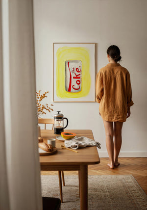 Diet Coke Painting diet coke art print by Tavi Crum — framed with velvet mat