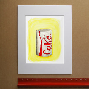 Diet Coke Painting diet coke art print by Tavi Crum — framed room mockup