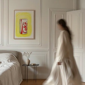 Diet Coke Painting diet coke art print by Tavi Crum — framed vertical room scene