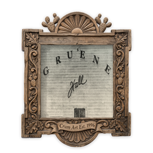Texas Art | Gruene Hall | Betsy Crum — art print in a carved wood frame, Crum Art