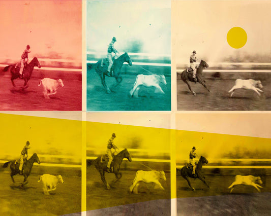 Texas West Series – Steer Tripping JY Crum Western Art Print | Crum Art