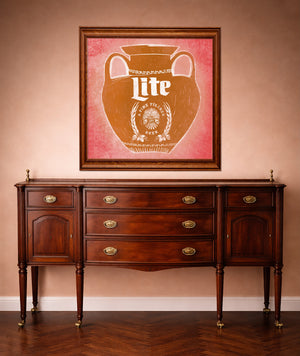 Beer Art Print - Miller Lite Greco Roman Amphora | Betsy Crum