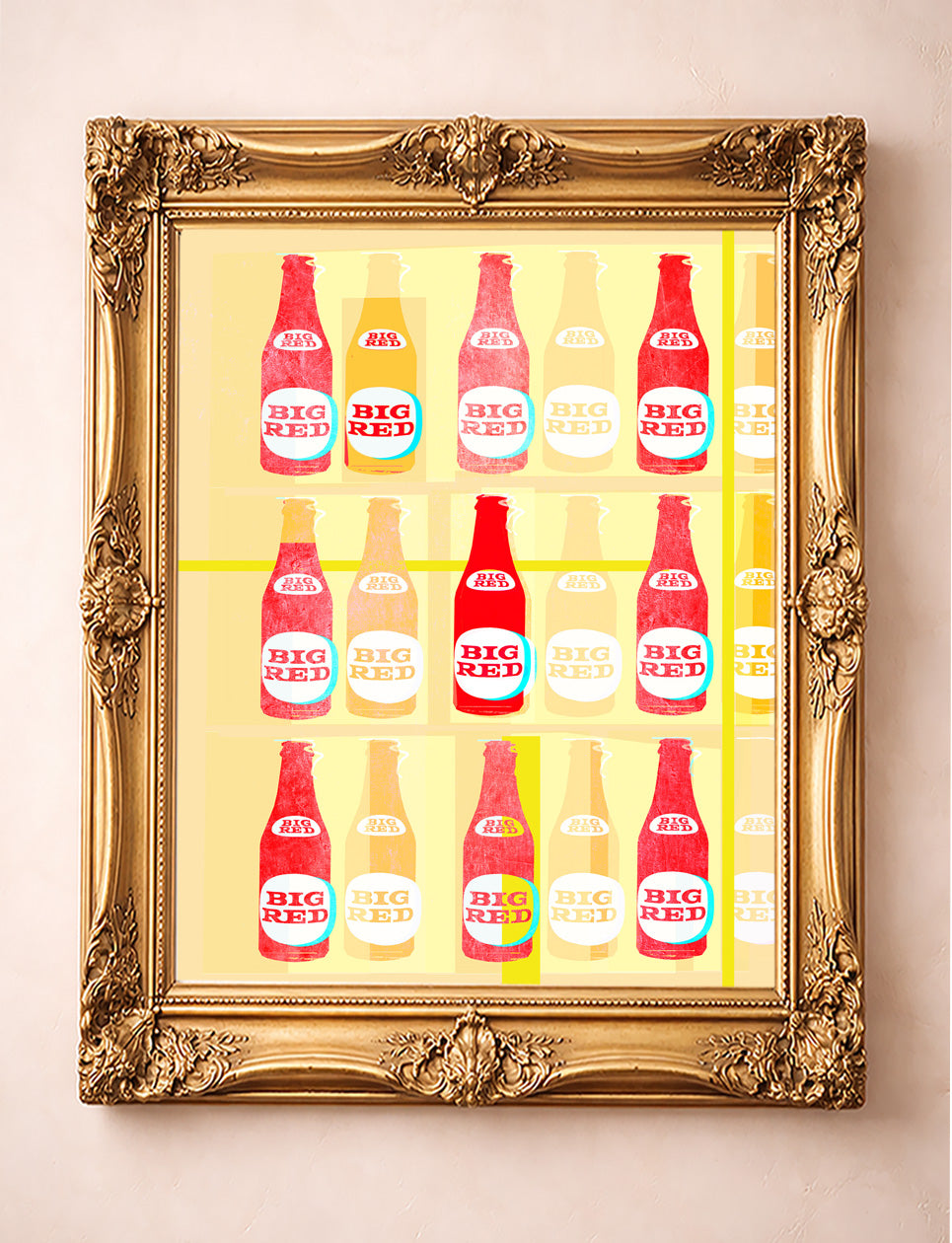 Big Red Art Print – Warhol Grid Pop Art | Betsy Crum