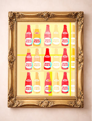 Big Red Art Print – Warhol Grid Pop Art | Betsy Crum