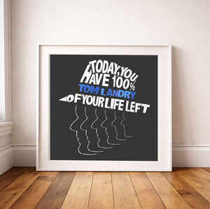 Texas Fathers day gift for the football fanatic Tom Landry Quote Art Print by Betsy Crum