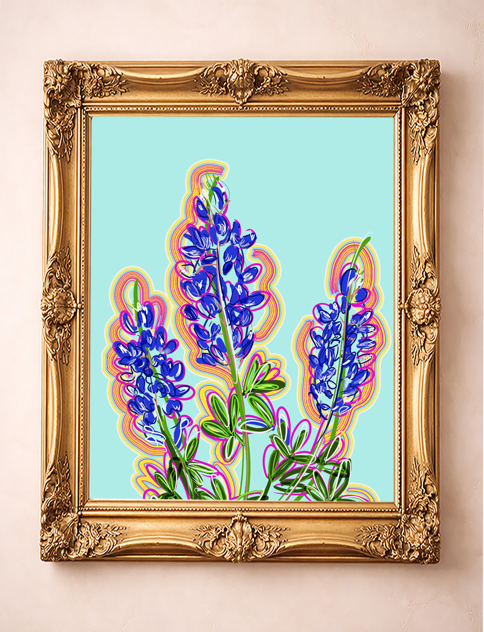 Bluebonnet Painting | Blue Hill Country | Betsy Crum Art