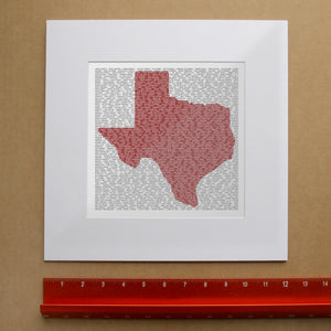 Texas Singer Songwriters art print by Carl Crum shown matted in white