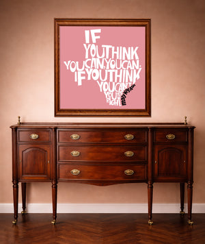 Texas Art Mary Kay Quote in Pink Print | Betsy Crum