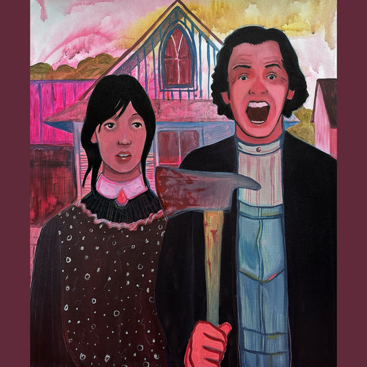 The Shining American Gothic Parody Print | Caya Crum | Crum Art Crum Art