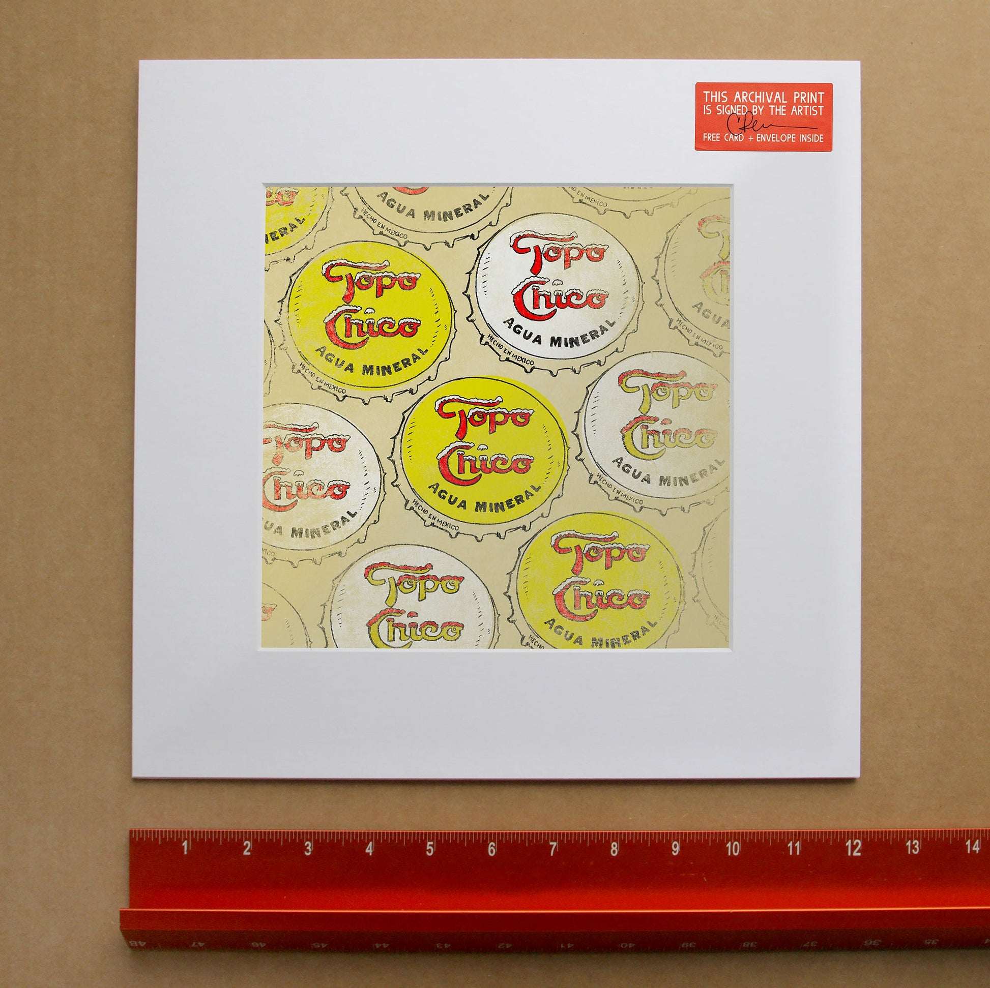 Topo Chico Art - Bottle Caps Minimalist Maximalist Print | Betsy Crum Art