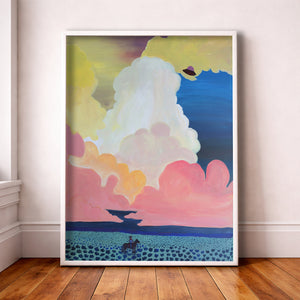 Western Art - Cosmic Cowboy UFO Print | Caya Crum